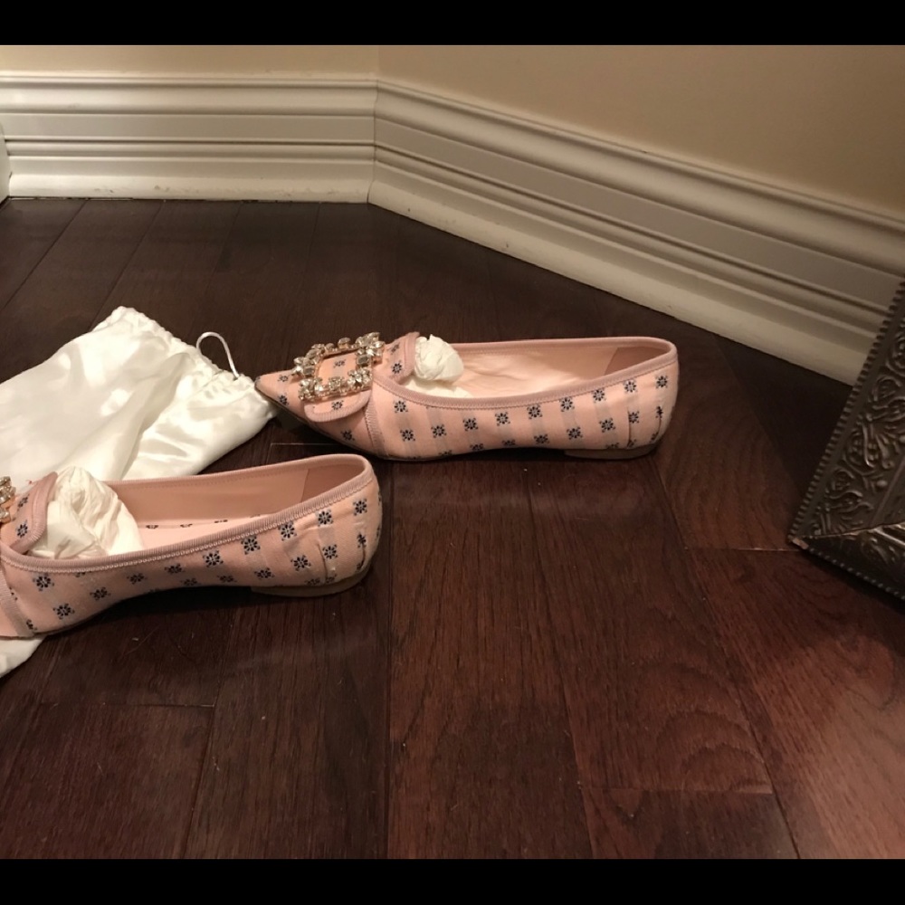 Roger Vivier 10mm printed pink flats - Picture 4 of 7
